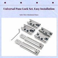 Window Lock, Stainless Steel Security Lock, Adjustable Casement Window Lock, Easy to Install