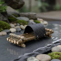4 Pieces Mini Fishing Village Model Handmade Look Decor Piece Display Prop