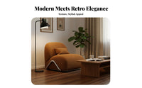 Cylindrical Frame Accent Chair Retro Design Single Sofa Mid-Century Modernera Modern Design Barrel-Shaped Rearrest for Adults
