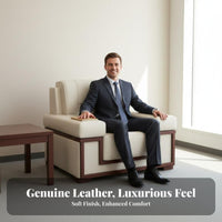 Ergonomic Design Single-Seat Business Armchair High-Density Foam Reception Sofa Long-Lasting Support Office Furniture Breathable Upholstery for Official Officials, Clients, Professionals, Meeting Room, Conference Hall, Bedroom