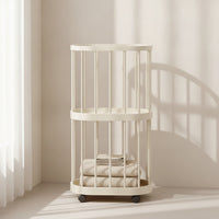 Rolling Storage Basket Ventilated Laundry Hamper with Wheels Mobile Rolling Hamper for Washroom, Entryway