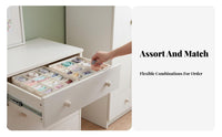 3 Pieces Underwear Compartment Box Set cleanable Drawer Organizer Foldable
