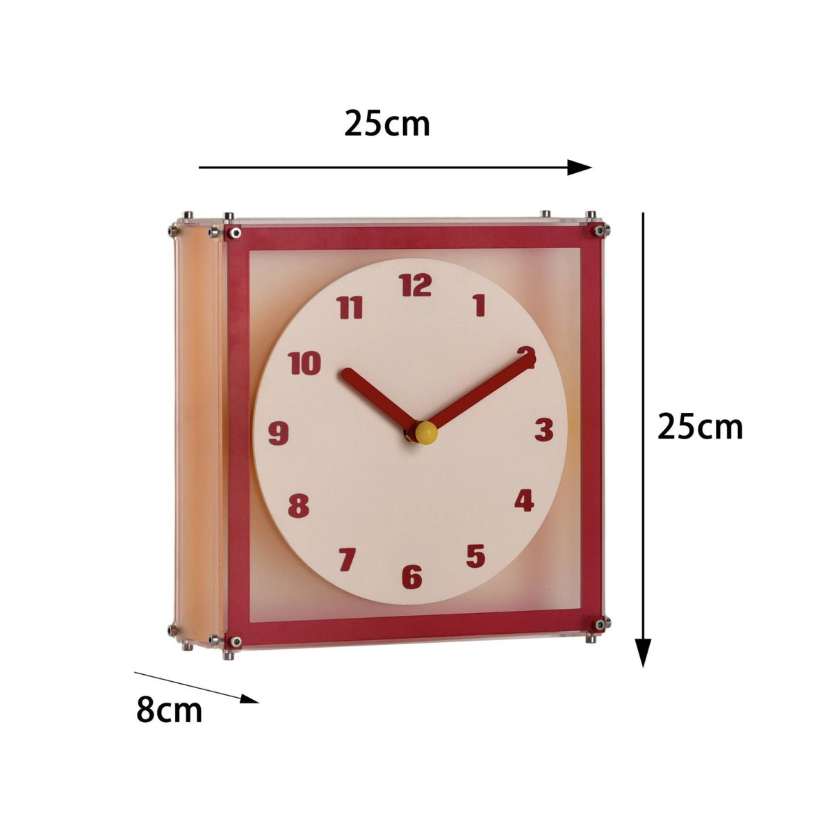 Square Corner Timepiece Decorative Home Decor for Living Room