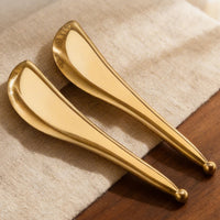Smooth Facial Massage Stick Polished Body Massage Stick Slender Gua Sha Tool Teardrop-Shaped for Self-Care, Relaxation