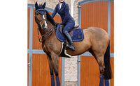 Saddle Pad with Piping Padded Quilted Saddle Pad Shock Absorbing Numnah for Equestrians, Horse Riding