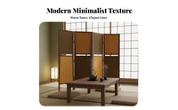 Foldable Design Wooden Frame Folding Partition Vintage design 4-Panel Wooden separater Decorative Accent Room Separator Freestanding for Interior Decorators, Restaurant Owners, aapproachice Managers, Dining Area, Entryapproach, Bedroom