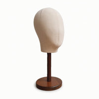 Mannequin Head with Detachable Wood Stand Professional for Boutiques