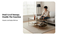 2-Tier Rolling Table on casters Nightstand Mobile Design Space-Saving for Students, Bedroom, Kitchen