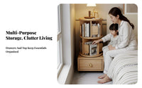 Revolving Book Revolving Book Organizer with Drawer 360° Rotating Design