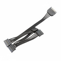 1 to 5 Serial ATA Power Adapter Secure Connection Serial ATA Power Splitter Cable Tinned Copper Wire Computer Component for Home Server