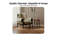 Durable Wood Frame Highrear Armchair with Woven Seat Retro & design Upholstered Armchair mid-1900sera Modern Design Single Sofa Designer Inspired for Readers, Apartment Dwellers, Homeowners, Living Room, Balcony, studying corner, Home Office
