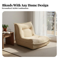Felineerpillar Armless Lounger Luxuriously Soft Ergonomic Lounger Thick Padding Modern Design for Women, Bedroom, Perusing Nook