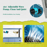 Adjustable aquarium wave pump