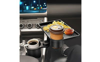 Raised Rim Car Cup Holder Tray Organizer Stable Phone-Supporting Cup Holder Tray Black Auto Accessory Multifunctional