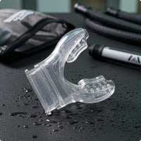 Textured Grip Doublegrip Snorkel Mouthpiece Adjustable Strap Snorkel Bite Mouthpiece Glossy Finish Water Sports Gear Comfortable Fit for Adults, Snorkeling