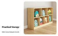 Child-Friendly Height Kindergarten School Bag Shelf Large Capacity Wooden Cubby Cabinet Modular Design Wooden Cubby Organizer Sturdy Construction for Preschoolers, Daycare Providers, Teachers, Playroom, Bedroom, Home