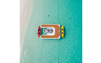 Partial-boarder  Dock Deck Wood-Grain Inflatable Dock Deck Grooved Air-Filled Water Raft Floation