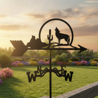 Metal Weathervane Long-Lasting Wrought Iron Wind Indicator Easy to Install
