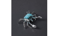 High-Quality Crab Figurine Electroplated Crab Sculpture Lustrous Figurine with Shell Faceted for Interior Designers, Art Collectors, Living Room, Entryway, Hotel Lobby, Office Reception