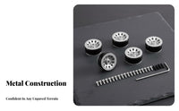 4 Pieces 1/12 Scale Truck Rims Easy Installation Away-Road Crawler Wheel Hubs Long-Lasting Construction for Rock Crawling