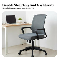 Height Adjustable Mesh posterior rotating Chair Ergonomic Design Office Furniture effortless Rolling Casters Task Seat with Armrests for Students, Home Workers, Study Room, Bedroom