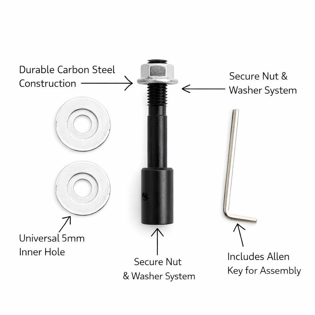 Connecting Rod for Grinding Wheel, Polishing Wheel Arbor, Motor Shaft Adapter, Carbon Steel Grinding Wheel Spindle