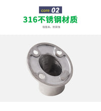 316 Stainless Steel Round Tube Base 90/45 Degree for Awning Railing Handrail Yacht Hardware