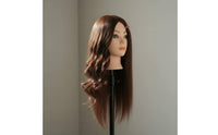 Heat Stylable Hairdressing Training Head Stand Included Hairstyling Practice Head Reusable for Hairstylists