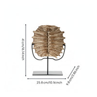 Display Piece with Stand Antique-Brown Tabletop Ornament Decorative Decor for History Buffs, Living Room, Study