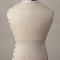 Necklace Display Bust Beige Linen Necklace Bust Elegant Pendant Display Stand Jewelers, Vendors, Boutiques