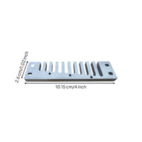 Brushed Metal Aluminum Alloy Harmonica Comb Long-Lasting Harmonica Comb with 10 Slots Lightweight Hardware Wear-Resistant for Builders, Customization
