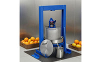 Fruit Wine Press Removable Lid Hydraulic Stainless Steel Press Blue Metal Frame