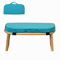 Meditation Bench with Travel Bag Wooden Meditation Bench Angled Furniture for Adults