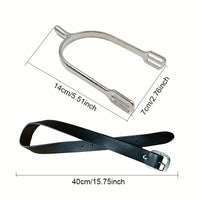 Knight Equipment Crystal-Studded Spur with PU Leather Adjustable Strap