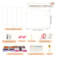 Neat Holes Rectangular Canvas Sheet Mesh Embroidery Canvas White