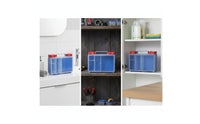 Portable Storage Box with Compartments Hinged Compartment Box with Handle Latched Plastic Organizer with Latches Clear for First Aid