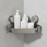 Suction Cup Corner Shelf Large Capacity No Shower Organizer Heavy Duty
