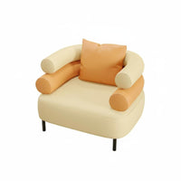 Loveseat and Table Combination Modern Design Sofa and Chair Set Comfortable Padding Ing Easy to Clean Surface for Dessert Shop