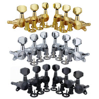 1:18 Guitar Tuning Pegs with Locking Function, Rear Locking Sealed Wood/Electric Guitar Tuning Pegs