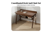 Nordic Design Student Desk Spacious Tabletop Solid Wood Writing Desk Wide Desktop Home Office Workstation for Students, Adults, Bedroom, Living Room