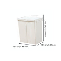 Double Compartment Sorting Bin Dry Wet Separation Household Storage Wall-Mounted