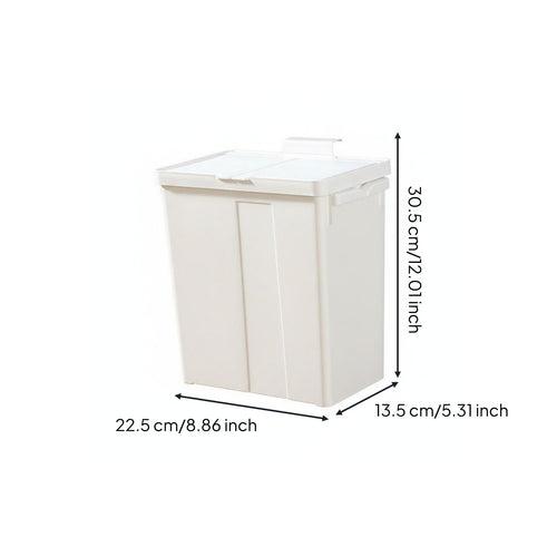 Kitchen Small Trash Can with Lid Compact Cabinet Door Trash Can MultiPurpose Kitchen Waste Bin with Lid for Rv