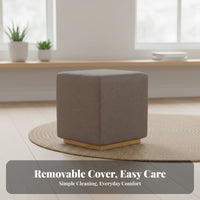 Upholstered Square Stool Nordic Design Small Seat Sturdy for fromice, Shop Owners