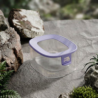 Hamster Sand Bath Splash-Contained Hot Spring House, Hamster Dig Box for Dwarf and Chinese Hamsters, 17cm Translucent with Side Opening