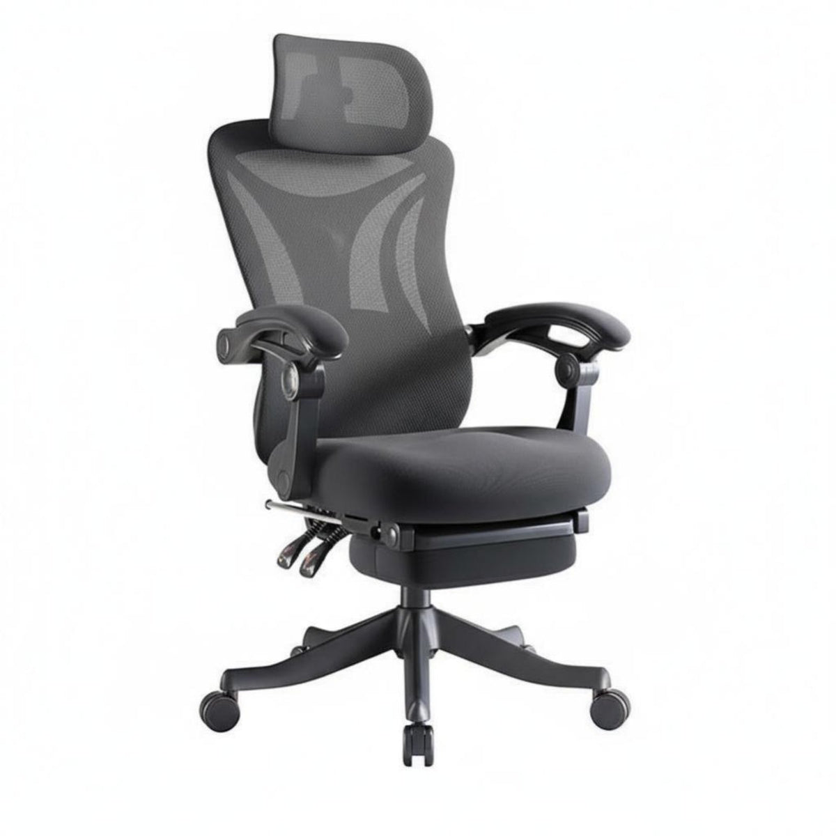Ergonomic Reclining Chair with Footrest cradle Computer Seat Adjustable neck restrest 350lbs Weight Capacity for Workstation