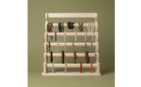 Wood Bracelet Organizer Large Capacity 5-Tier Jewelry Rack Easy Assembly Wooden Bracelet Stand for Spacious Wardrobe