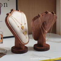 胡桃木纹项链展示架模特项链架首饰品橱窗展示道具首饰展示架陈列