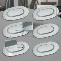 6 Pieces Oval Trunk Floor Drain Plug Metal Trunk Drain Hole Cover Matte Stamped for Car Owners, Mechanics