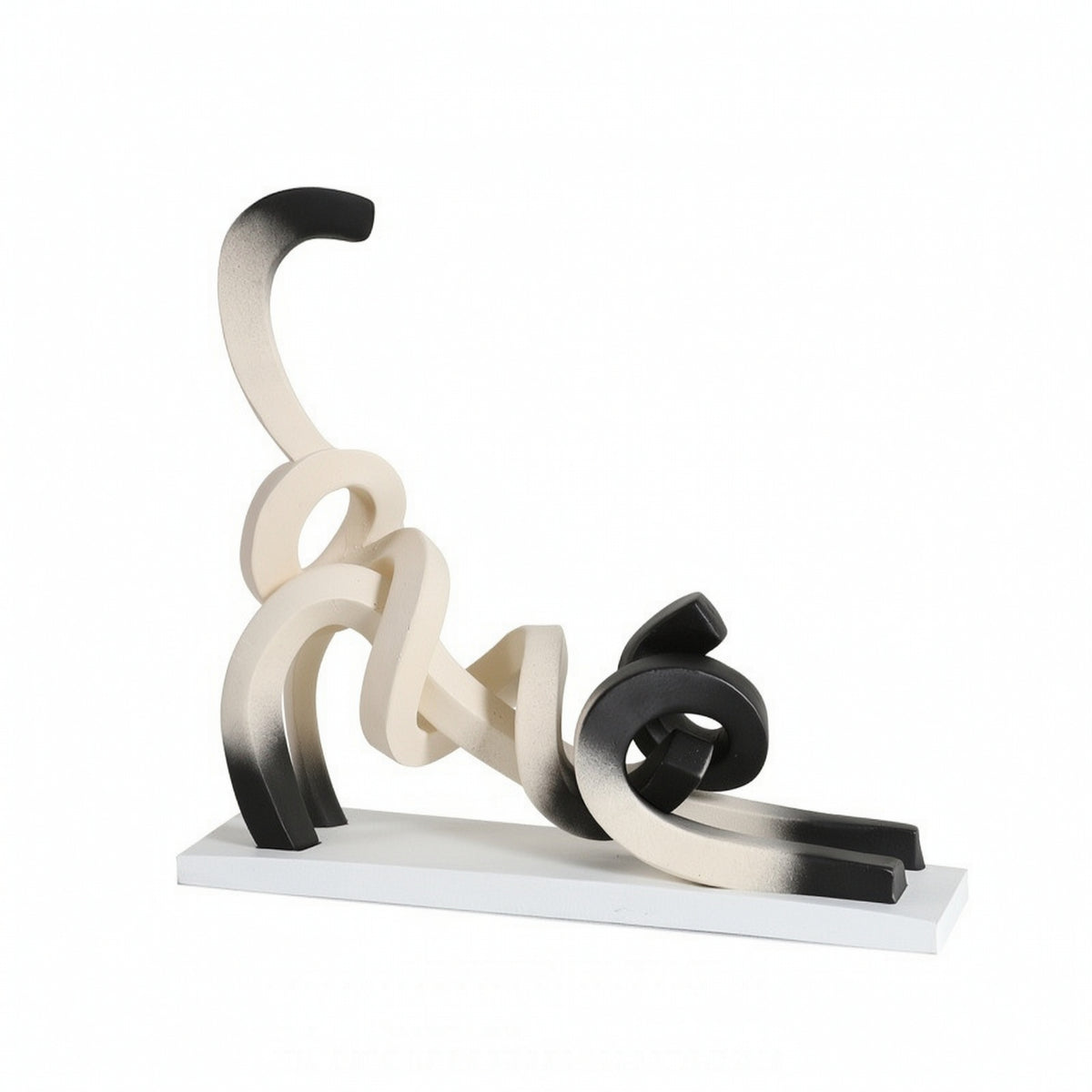 Abstract Cat Ornament Minimalist Cat Sculpture Modern Feline Sculpture for Art Lovers