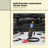 Automotive Circuit Tester, Digital Electric Potential Tester, Multifunctional Electronic Diagnostic Tool for Car Repair with LCD Display, Overload Protection
